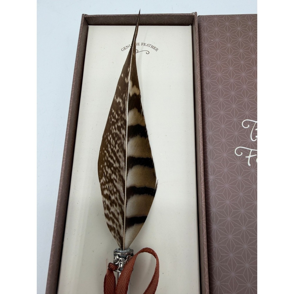 Two's Company - Birds Of A Feather - Feather Pen in Box - Refillable - Picture 3 of 5